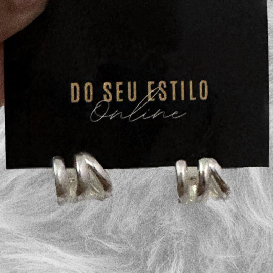 Brincos de Prata 925 Meia Argola Pequena