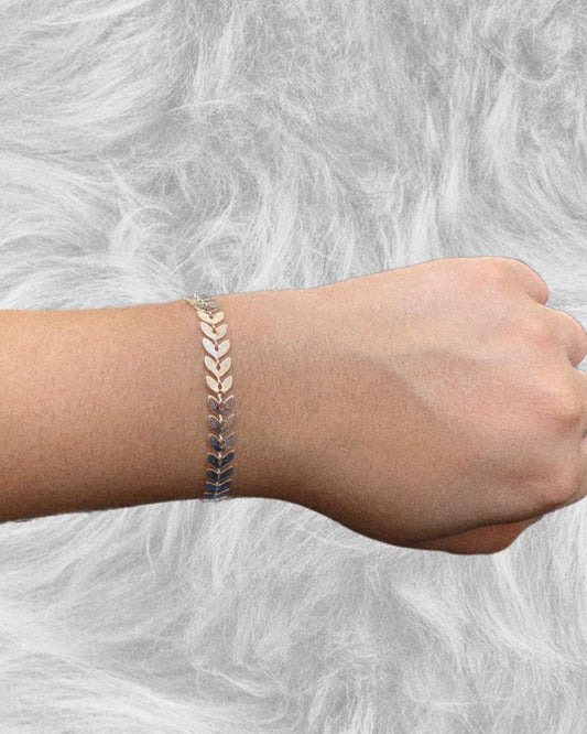 Pulseira de Prata 925 Folhas